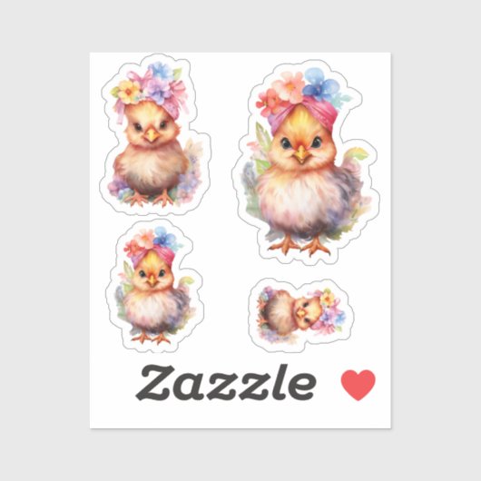 Osterhühnchen Aufkleber (Blatt)