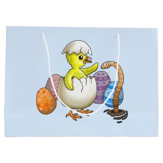 Osterhühnchen Große Geschenktüte (Rückseite)