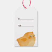 Osterhühnchen in Orange für eine schöne Feier Geschenkanhänger (Vorderseite)