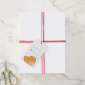 Osterhühnchen in Orange für eine schöne Feier Geschenkanhänger (Mit Garn)