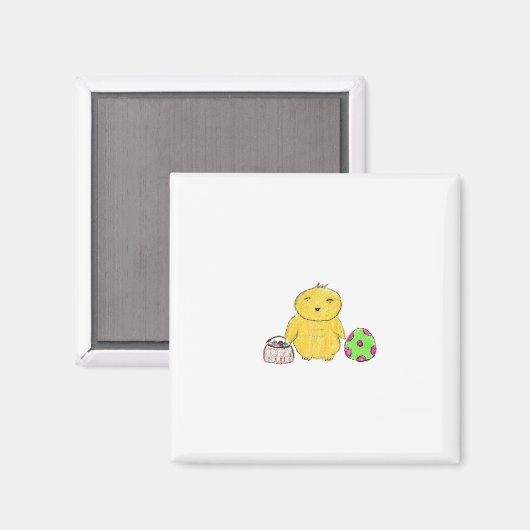 Osterhühnchen Magnet (Vorderseite/Rückseite)