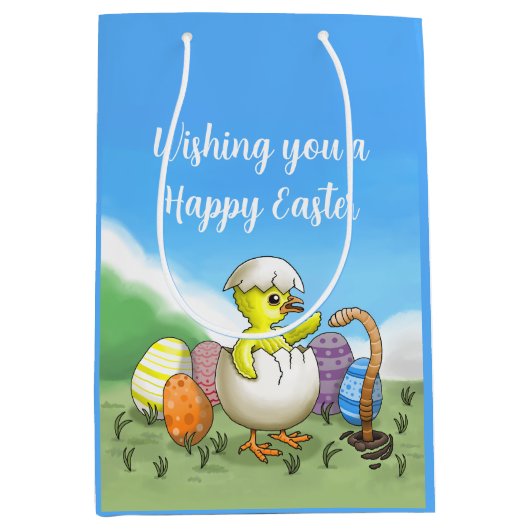 Osterhühnchen Mittlere Geschenktüte (Vorderseite)