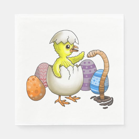 Osterhühnchen Serviette (Vorderseite)