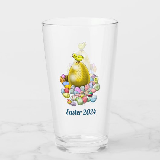 Osterhühnchen und -eier glas (Rückseite)