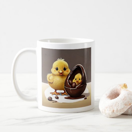 Osterhühnchen und -küken kaffeetasse (Mit Donut)