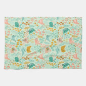 Osterhühner, -bunnien und -Blume Geschirrtuch (Horizontal)