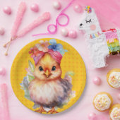 Osterhühner Gelb 1 Pappteller (Party)