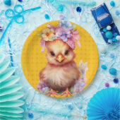 Osterhühner Gelb 1 Pappteller (Party)