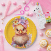 Osterhühner Gelb 1 Pappteller (Party)