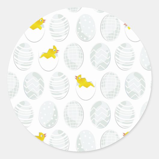 Osterhühner Runder Aufkleber (Vorderseite)