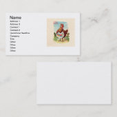 Osterhühnerhof Niedlich antike Eier Visitenkarte (Vorne/Hinten)