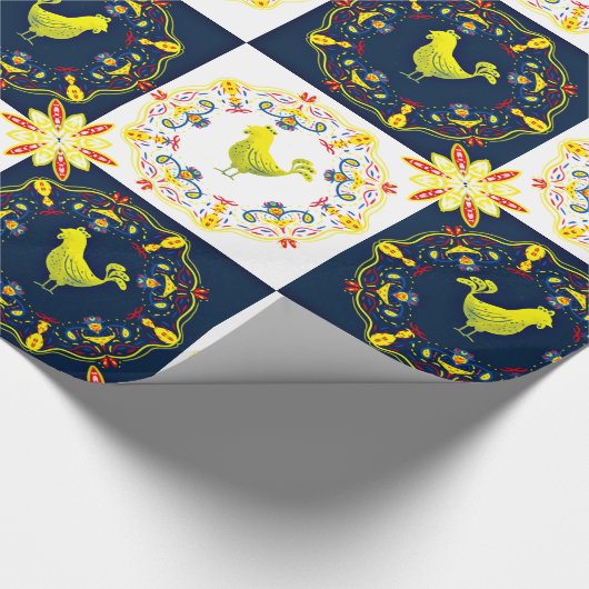 Osterhühnerkleidung nahtlos geschenkpapier (Ecke)