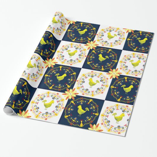 Osterhühnerkleidung nahtlos geschenkpapier (Ungerollt)