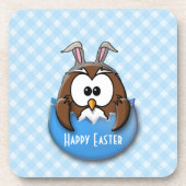 Osterhuhu - blau getränkeuntersetzer (Vorderseite)