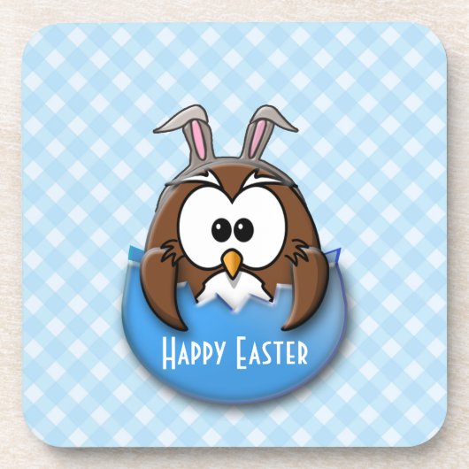 Osterhuhu - blau getränkeuntersetzer (Vorderseite)