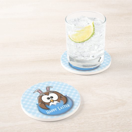 Osterhuhu - blau getränkeuntersetzer (Seite)