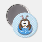 Osterhuhu - blau magnet (Vorderseite/Rückseite)