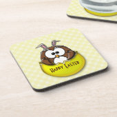 Osterhuhu - gelb getränkeuntersetzer (Linke Seite)