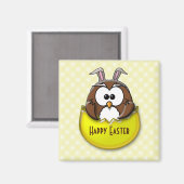 Osterhuhu - gelb magnet (Vorderseite/Rückseite)