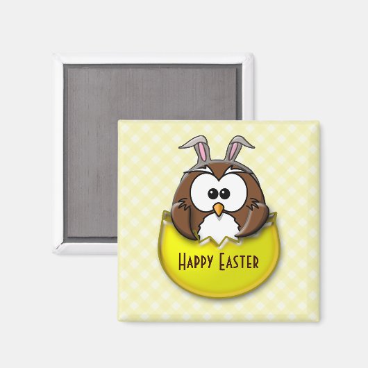 Osterhuhu - gelb magnet (Vorderseite/Rückseite)
