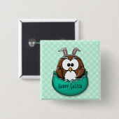 Osterhuhu - grün button (Vorne & Hinten)