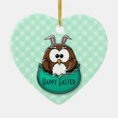 Osterhuhu - grün keramikornament (Vorne)