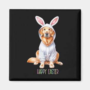Osterhund Bunny Spring Golden Retriever Ostern Eg Magnet