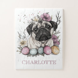 Osterhund niedlicher Mops Puzzle