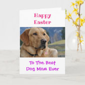 Osterhunde Mama Weltbestes Ever Pet Foto Karte (Gelbe Blume)