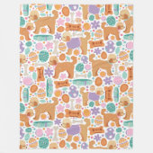 Osterhunde und Leckereien Muster Fleecedecke (Vorderseite)