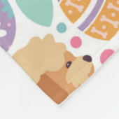 Osterhunde und Leckereien Muster Fleecedecke (Ecke)