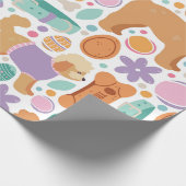 Osterhunde und Leckereien Muster Geschenkpapier (Ecke)