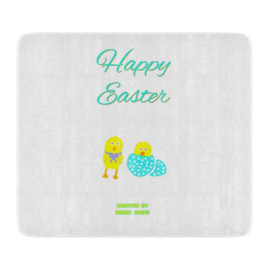 Osterhütchen-Glasschneidebrett Schneidebrett (Vorderseite)