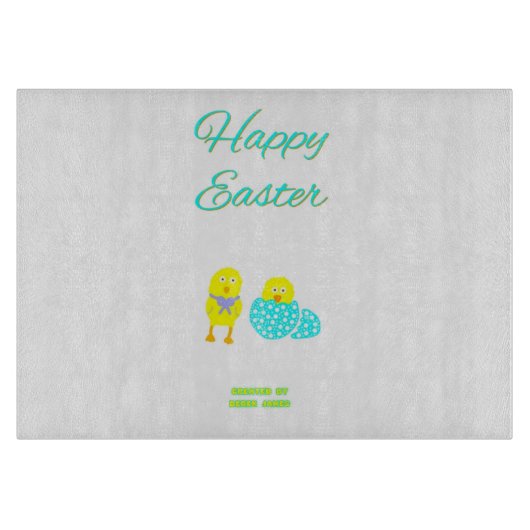 Osterhütchen-Glasschneidebrett Schneidebrett (Vorderseite)