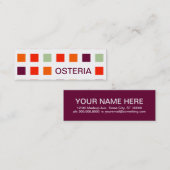OSTERIA (Mod-Quadrate) Mini Visitenkarte (Vorne/Hinten)