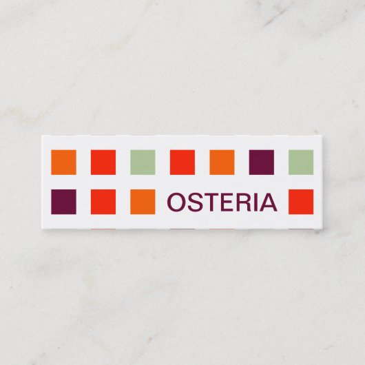 OSTERIA (Mod-Quadrate) Mini Visitenkarte (Vorderseite)