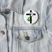 Osterilien und Kreuz Button (Beispiel)