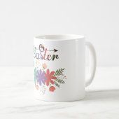 Osterillustration mit Blumen Kaffeetasse (VorderseiteRechts)
