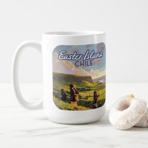 Osterinsel Chile Moai Rapa Nui Polynesia Retro Kaffeetasse