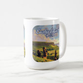 Osterinsel Chile Moai Rapa Nui Polynesia Retro Kaffeetasse (VorderseiteRechts)