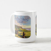 Osterinsel Chile Moai Rapa Nui Polynesia Retro Kaffeetasse (Vorderseite Links)