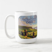 Osterinsel Chile Moai Rapa Nui Polynesia Retro Kaffeetasse (Links)