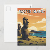Osterinsel Chile Moai Reise Postkarte (Vorne/Hinten)