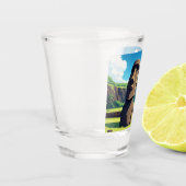 Osterinsel Chile Moai Reisen Schnapsglas (Links)