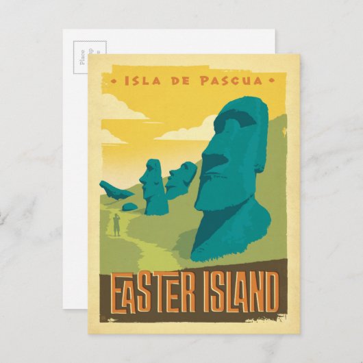 Osterinsel, Chile Postkarte (Vorne/Hinten)