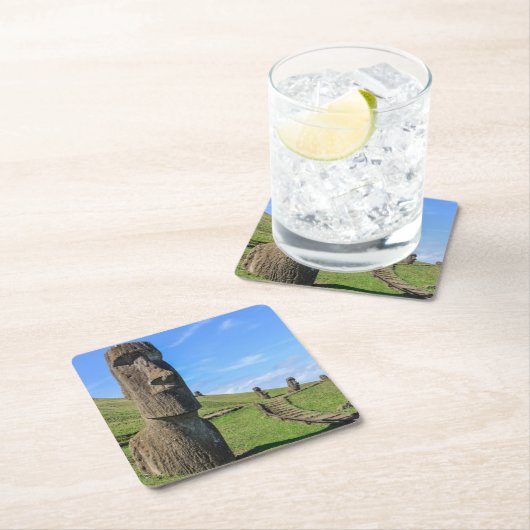 Osterinsel, Chile Rechteckiger Pappuntersetzer (Vor Ort)