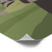 Osterinsel Chile Retro Reisen Vintag Poster (Ecke)