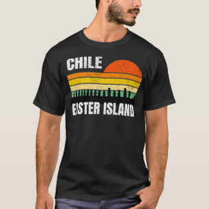 Osterinsel Chile Vintag Moai Kopfende Statue Isla T-Shirt