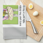 Osterinsel Egg Hunt by Rick London Geschirrtuch (Viertel Falte)