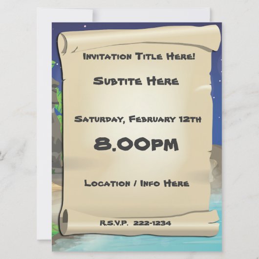 Osterinsel Einladung (Rückseite)